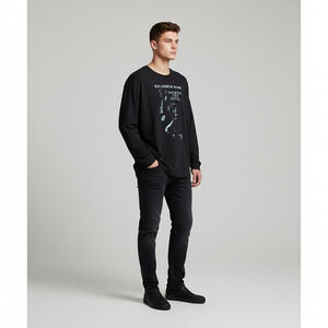 Men's Bella+Canvas Black Kix Garcia Band Short Sleeve Tee XL